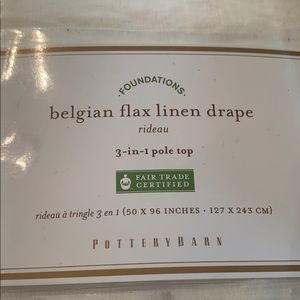 Pottery Barn Belgian Flax Linen Drape (2)